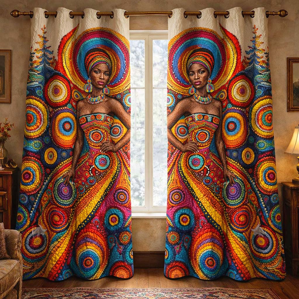 Radiant Ancestral Grace Quilted Curtains GFTOHD13595