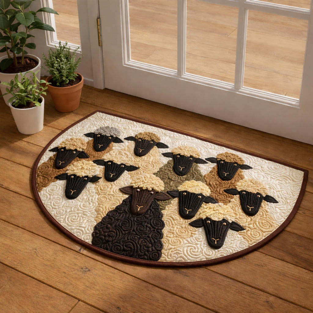 Vintage Flock Quilted Welcome Mat GFTOHD13677