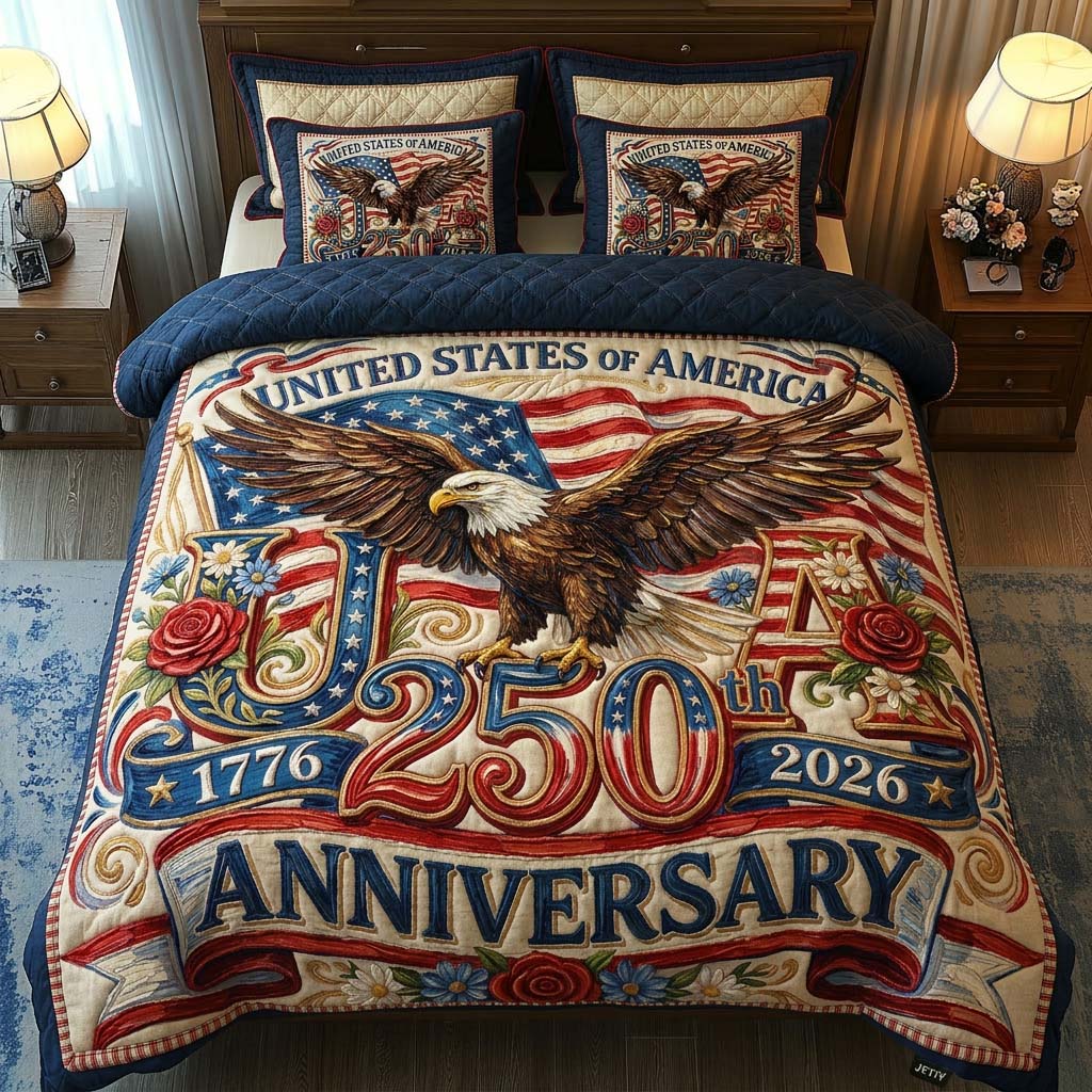 Eagle Glory 3-Piece Quilted Bedding Set GFTOHD14423
