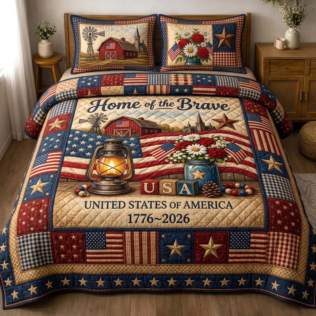 Brave Home 3-Piece Quilted Bedding Set GFTOHD14425