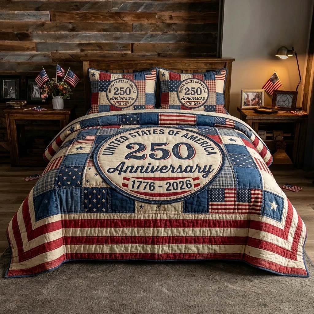 Heritage Union 3-Piece Quilted Bedding Set GFTOHD14448