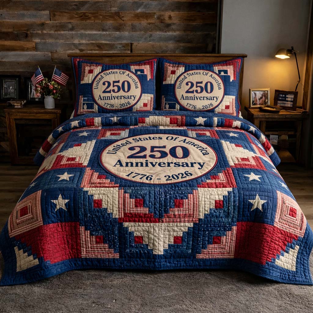 Heritage Patch 3-Piece Quilted Bedding Set GFTOHD14450