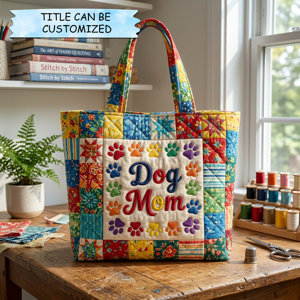 Colorful Paw Patch Quilted Tote Bag QTCUZ GFTOHD14585