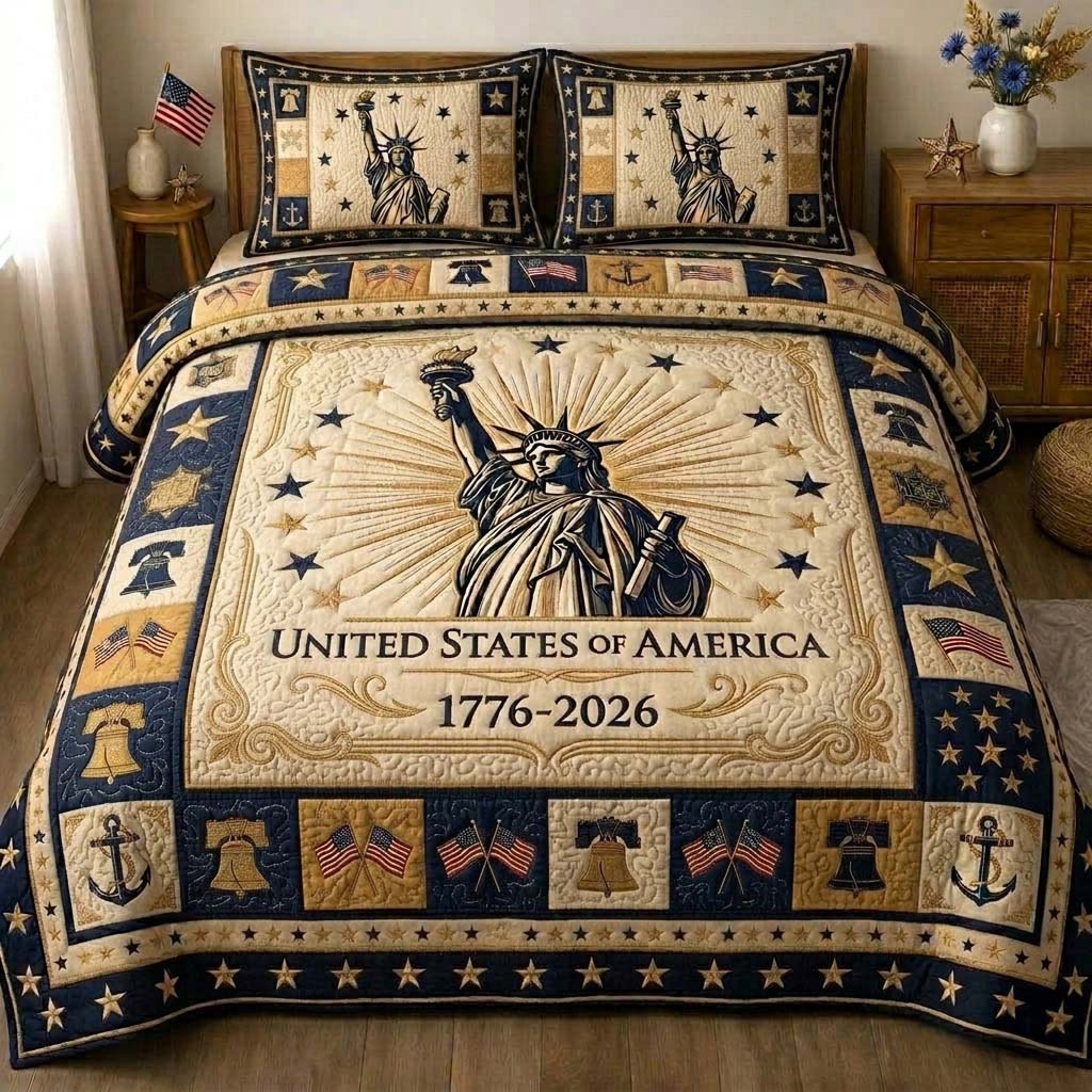 Freedom Lady Heritage 3-Piece Quilted Bedding Set GFTOHD14596