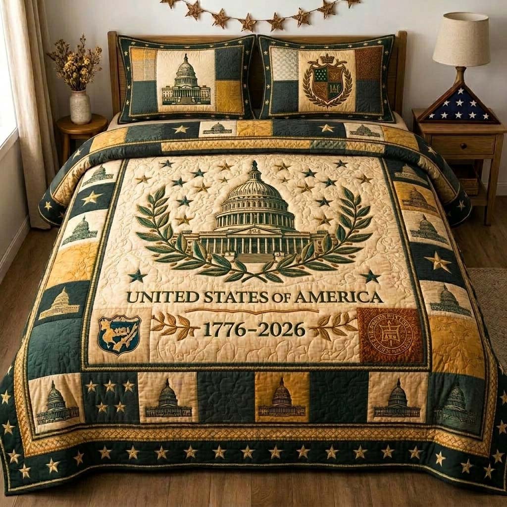 Capitol Legacy Pride 3-Piece Quilted Bedding Set GFTOHD14599