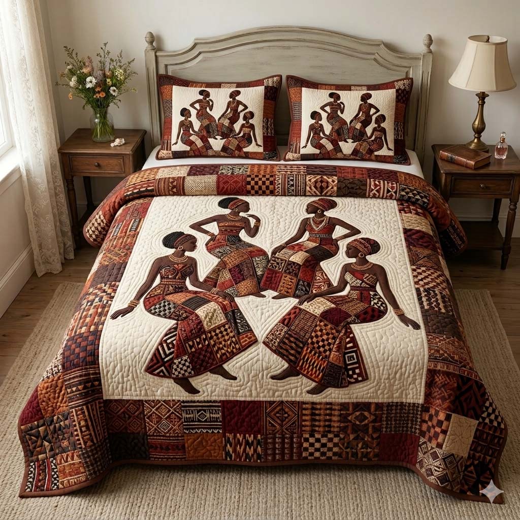 Tribal Grace 3-Piece Quilted Bedding Set GFTOHD14665
