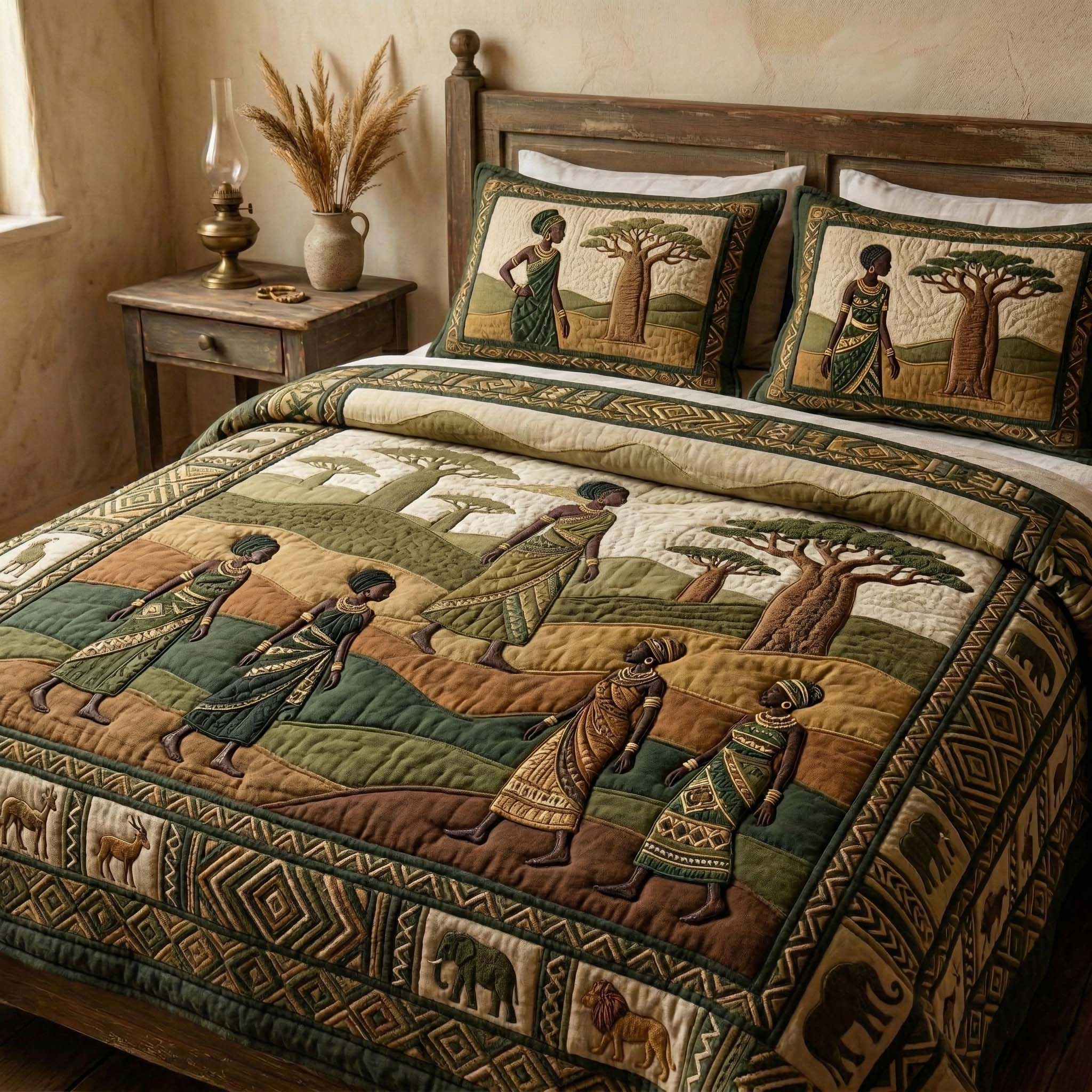 Savanna Legacy 3-Piece Quilted Bedding Set GFTOHD14724