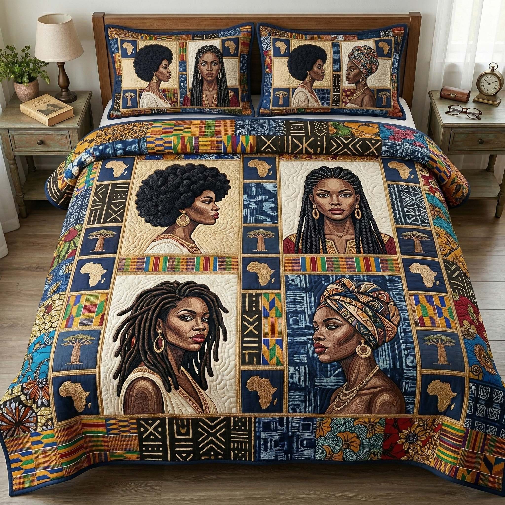 Golden Queens 3-Piece Quilted Bedding Set GFTOHD14725