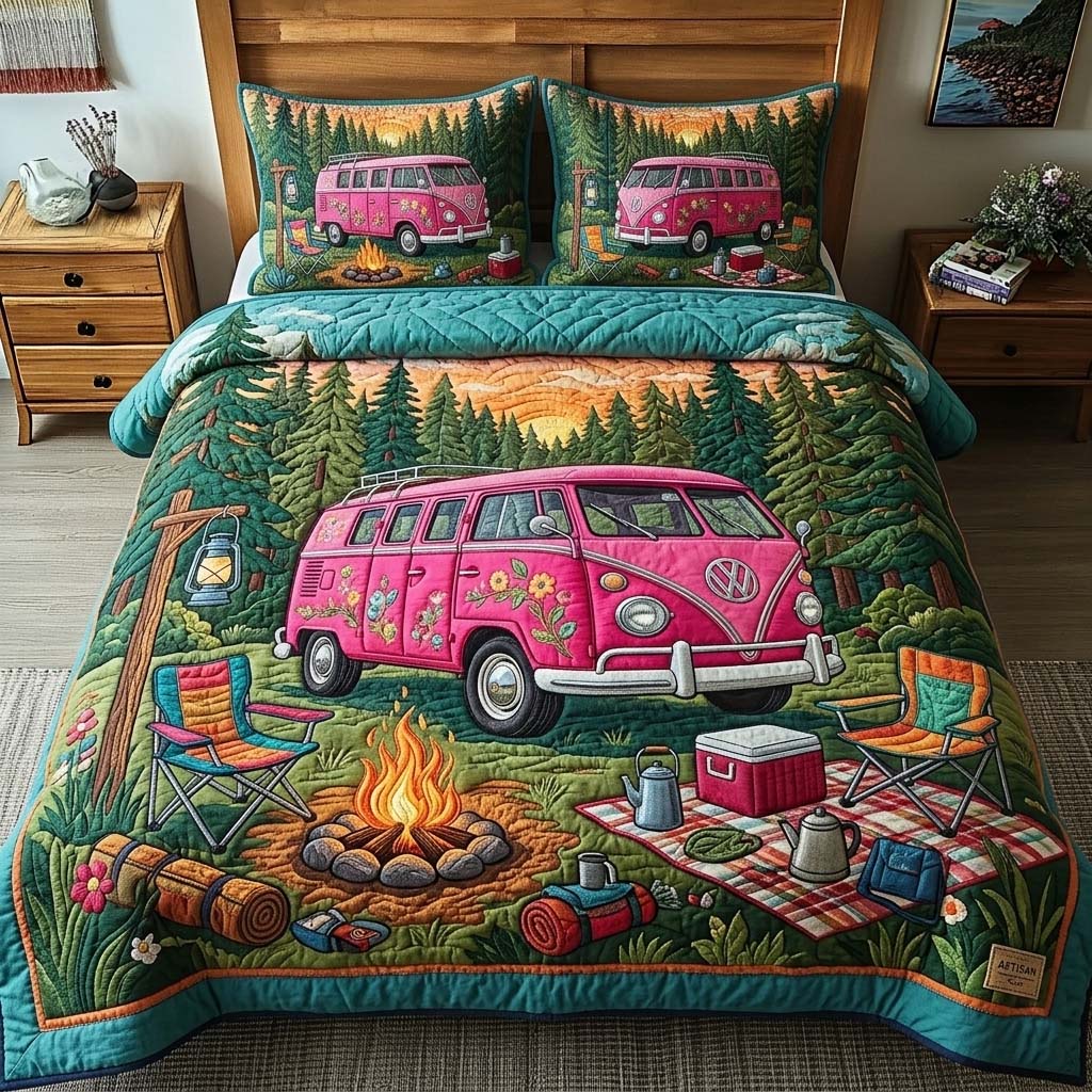 Bloom Camper 3-Piece Quilted Bedding Set GFTOHD14917