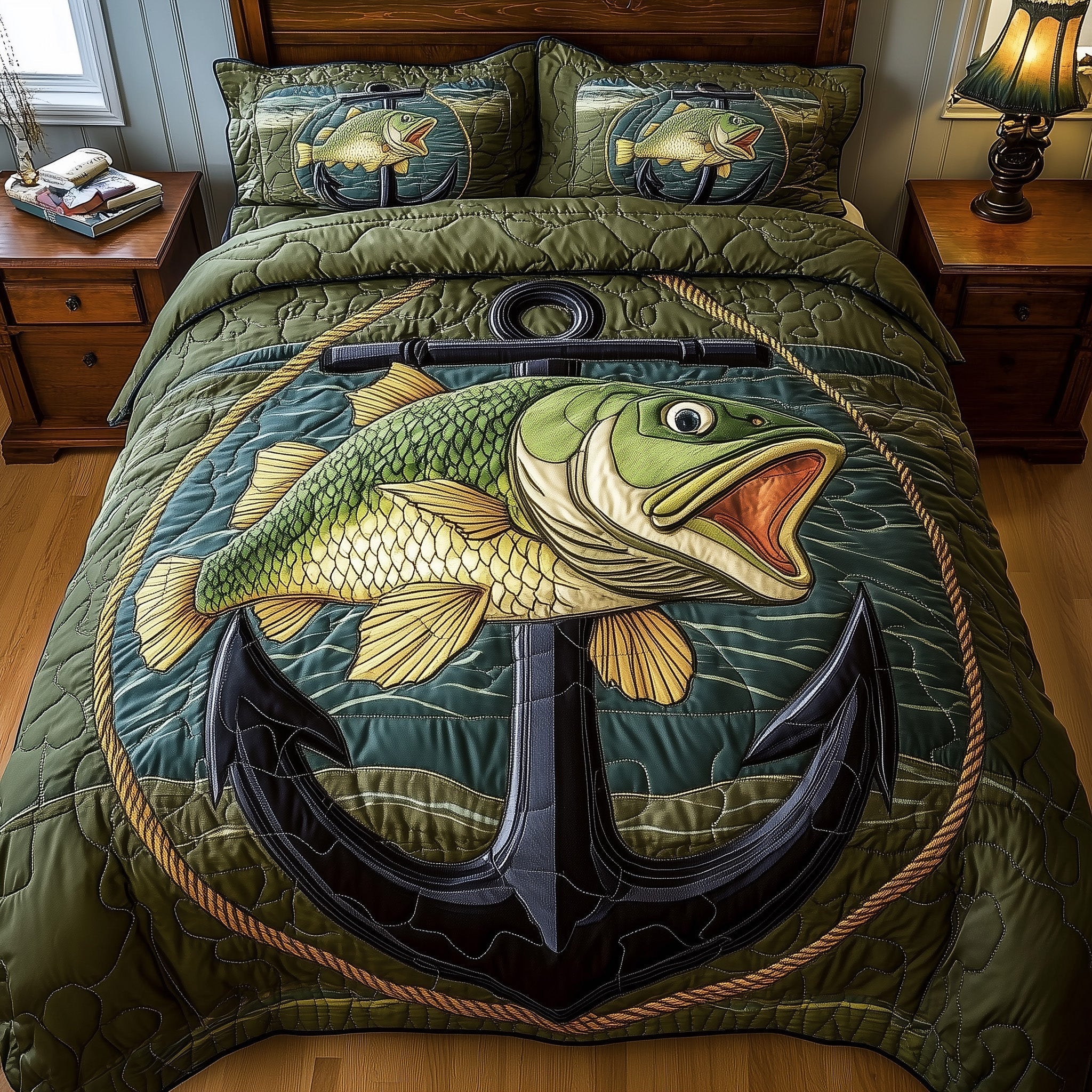 Deep Sea Dreams 3-Piece Quilted Bedding Set GFTOHD6439