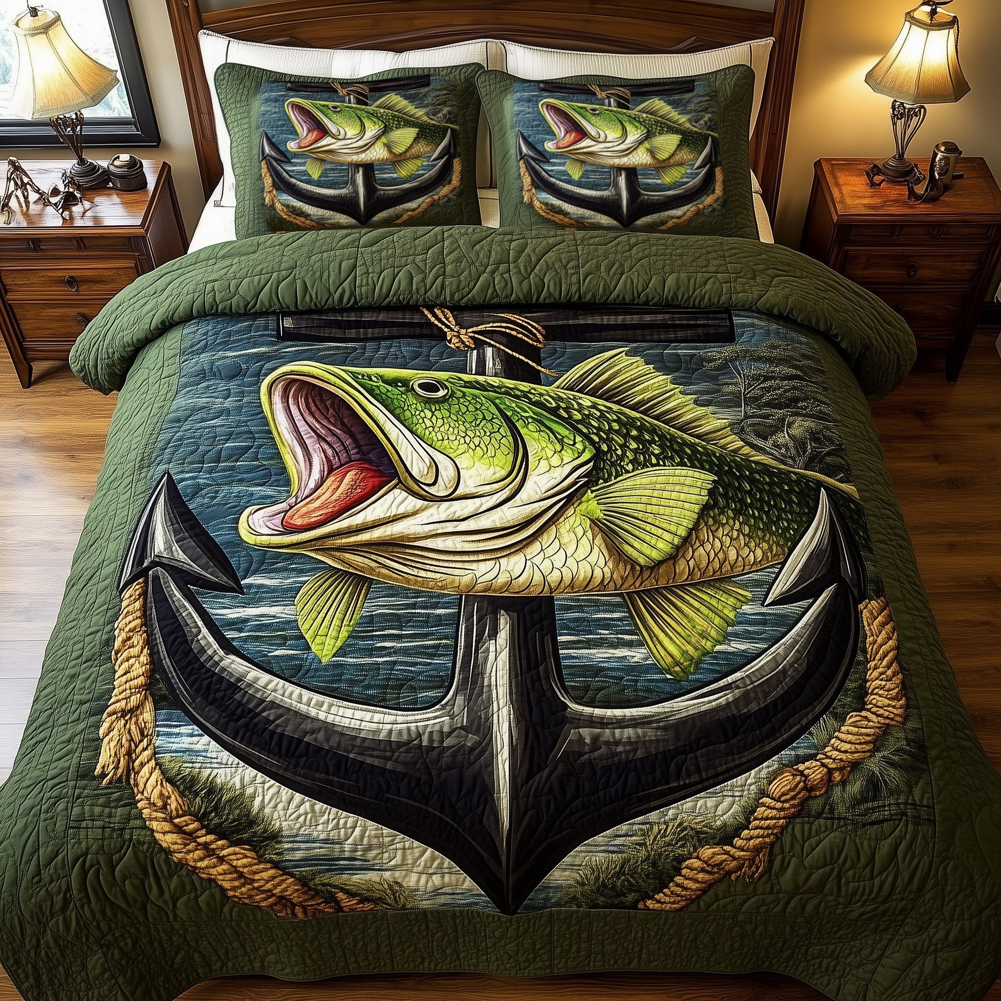 Deep Sea Dreams 3-Piece Quilted Bedding Set GFTOHD6440