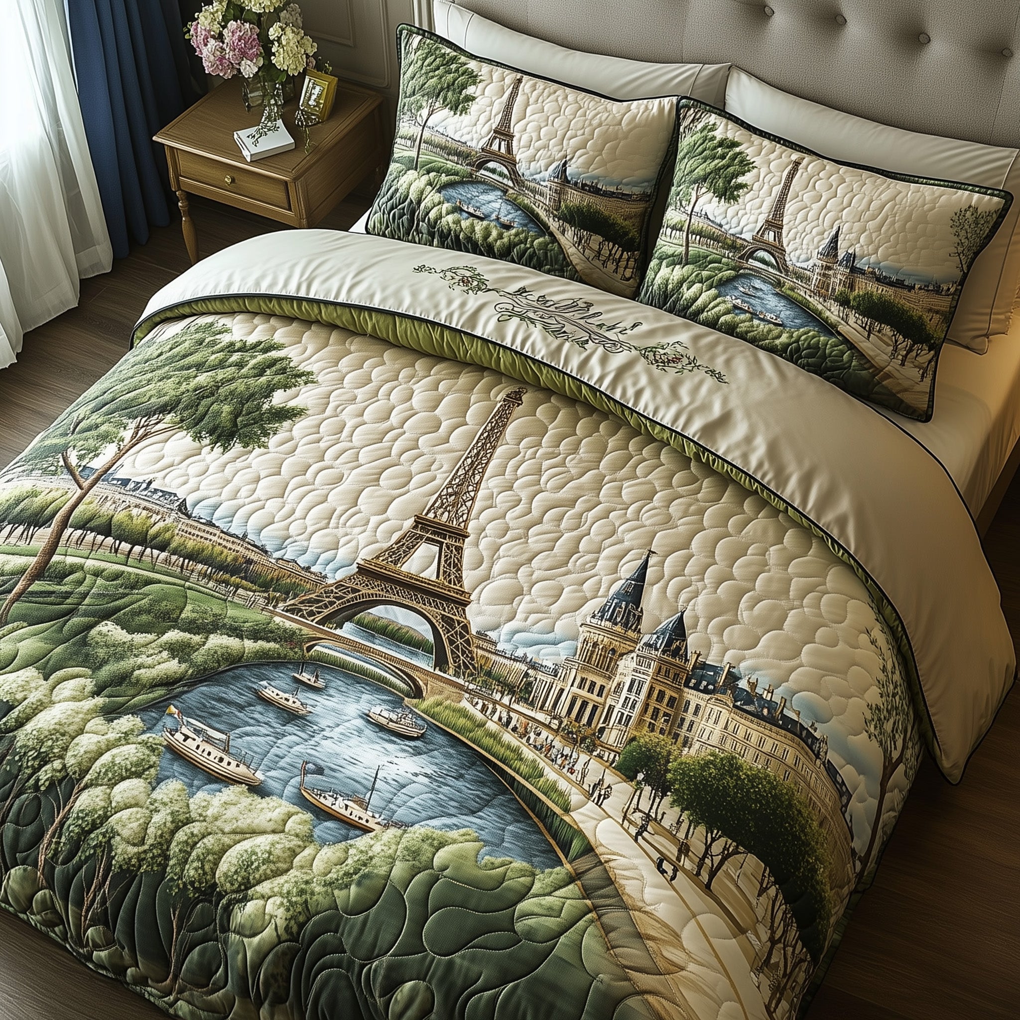 Paris Dreams 3-Piece Quilted Bedding Set GFTOHD7881