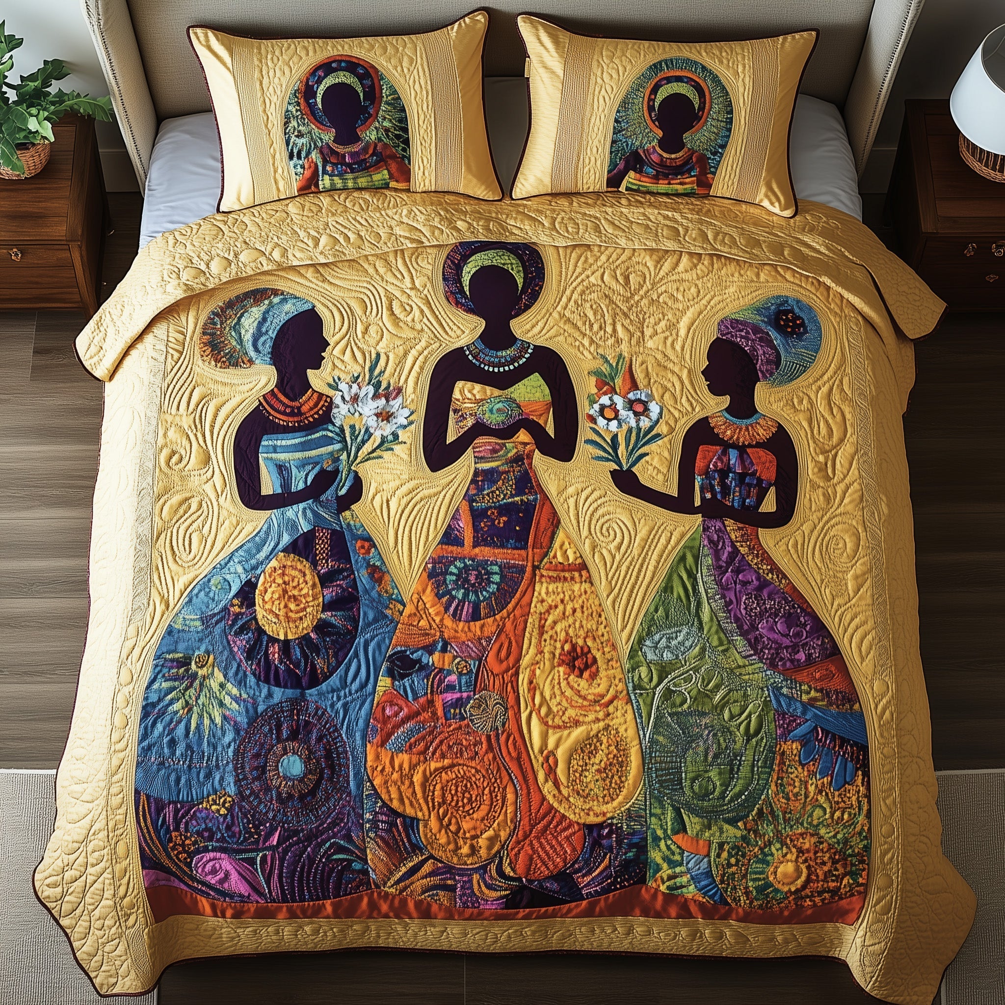 Sisters of the Savanna 3-Piece Quilted Bedding Set GFTOHD7976