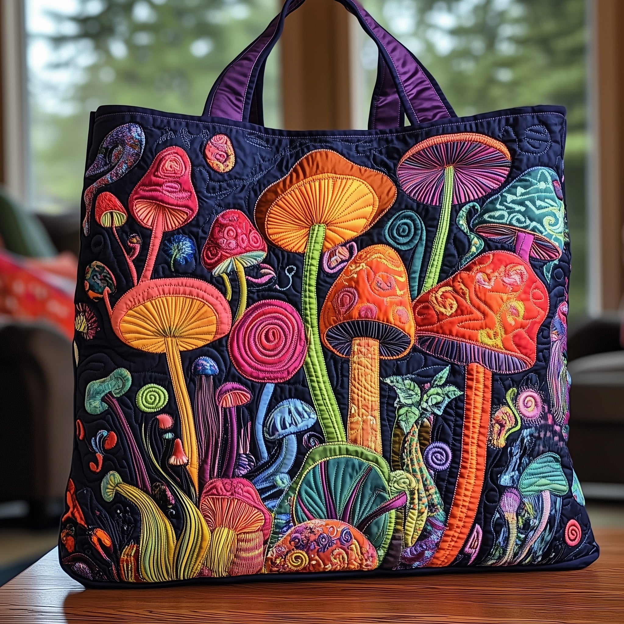 Mushroom Magic Quilted Tote Bag GFTOHD8057