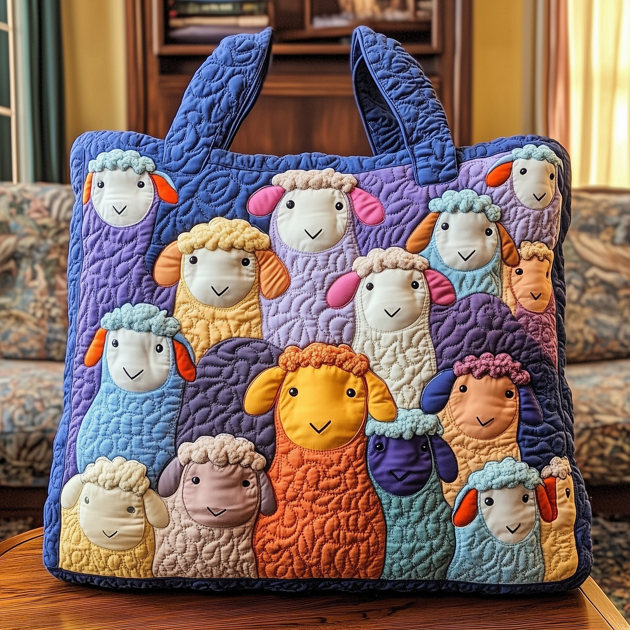 Sheep Serenity Quilted Tote Bag GFTOHD8065