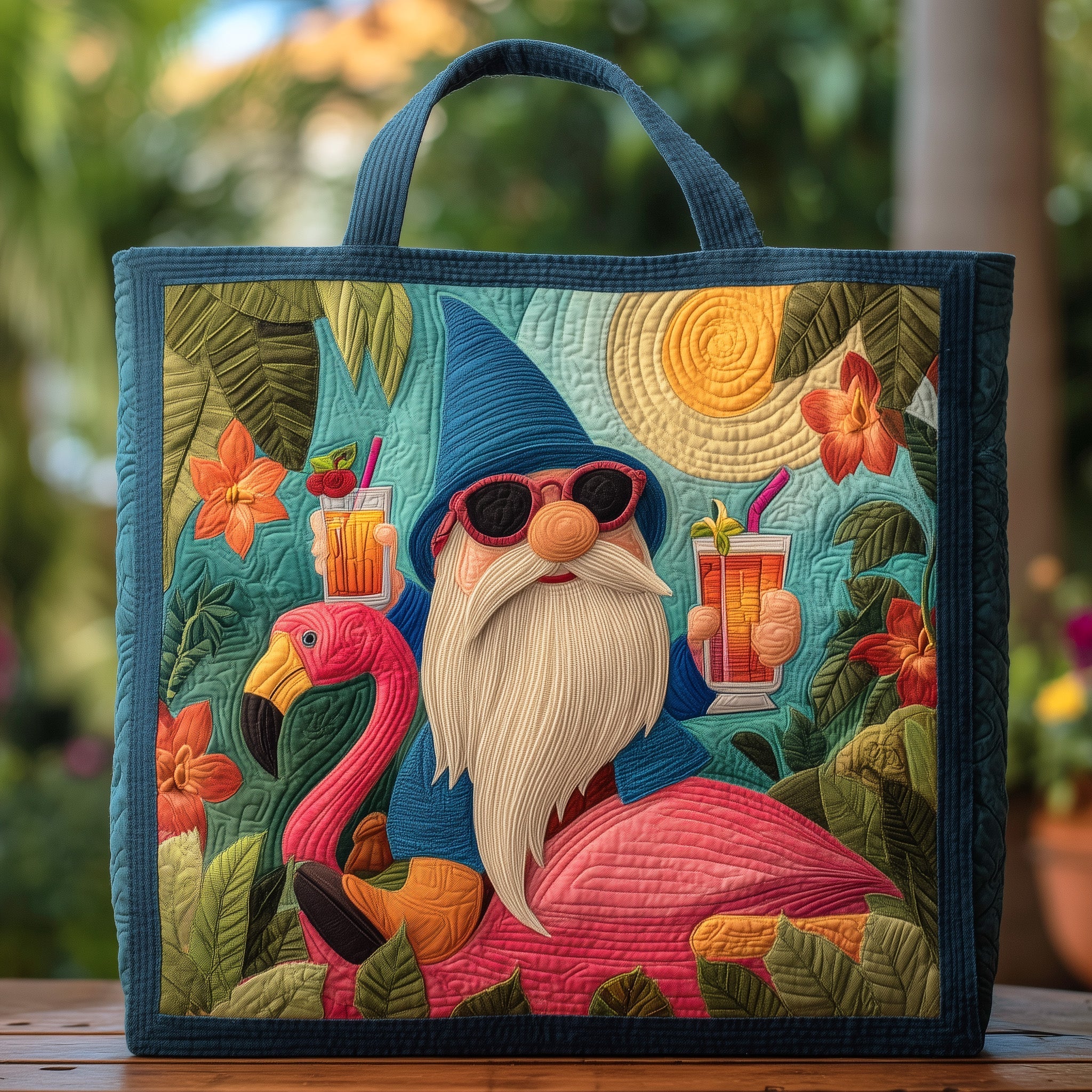 Tropical Flamingo Quilted Tote Bag GFTOHD8392