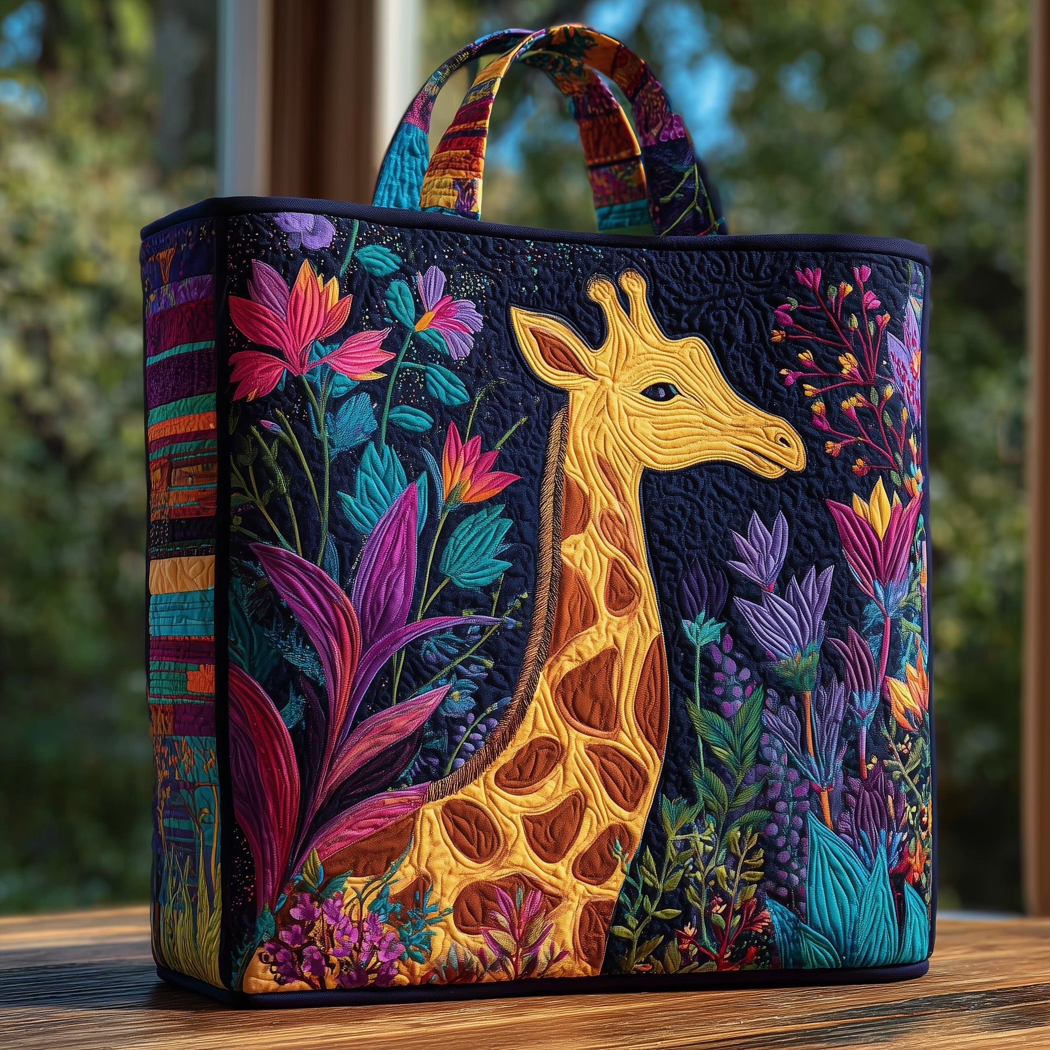 Giraffe Serenity Quilted Tote Bag GFTOHD8932