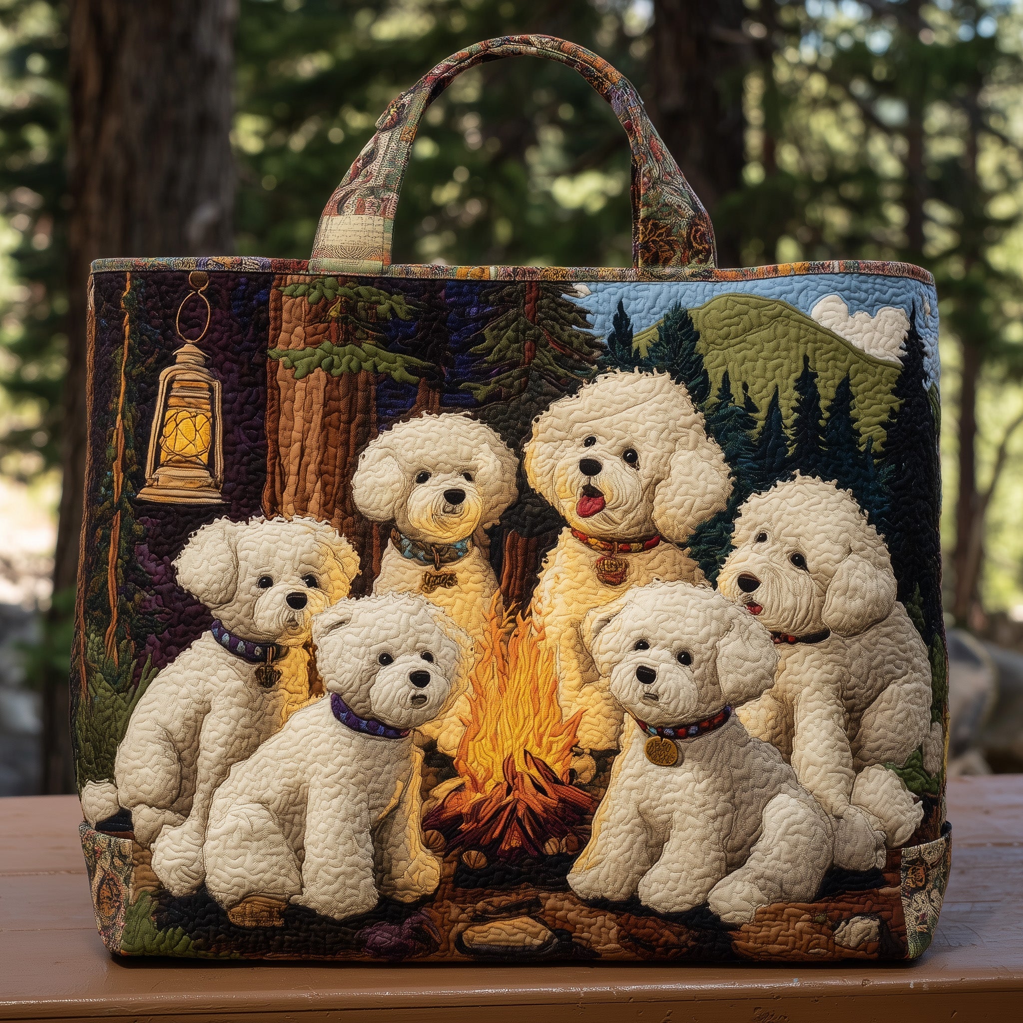 Bichon Heaven Quilted Tote Bag GFTOHD9421
