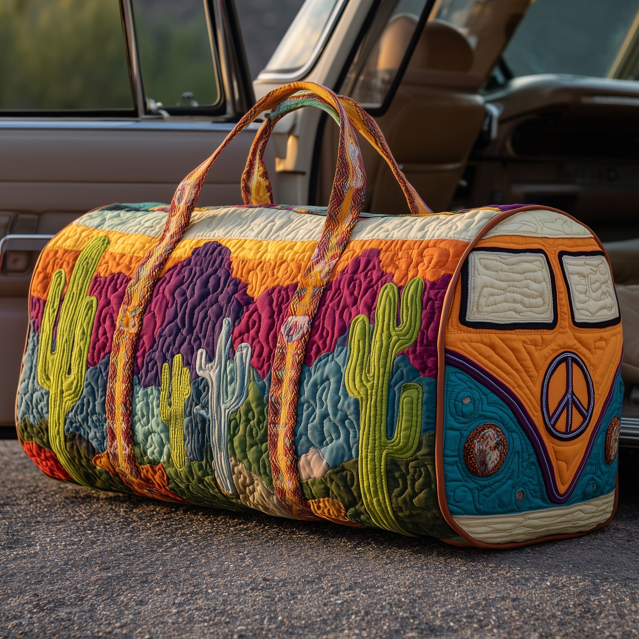 Hippie Van Quilt Duffle Bag GFTOHD9455