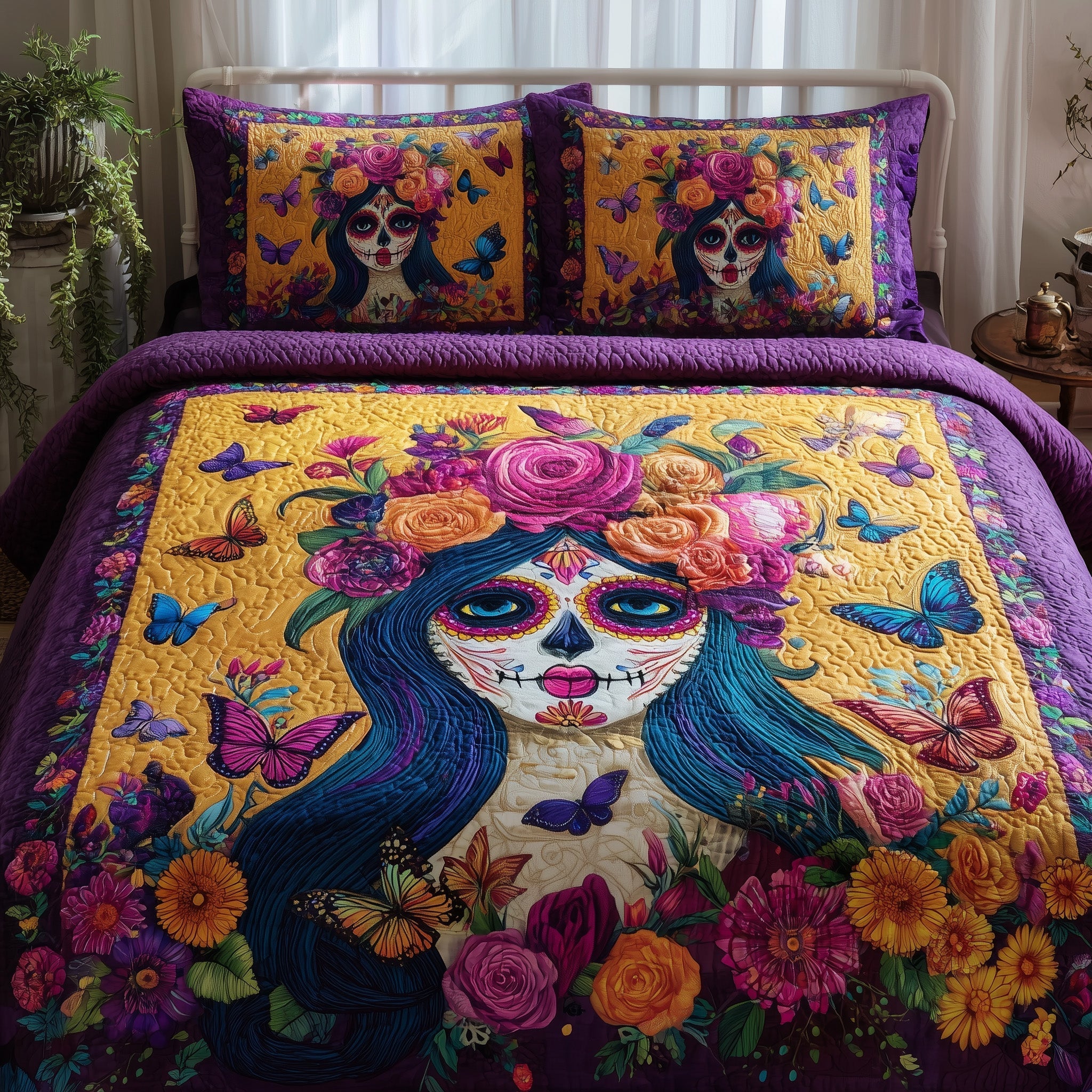 Queen of the Dead 3-Piece Quilted Bedding Set GFTOHD9888