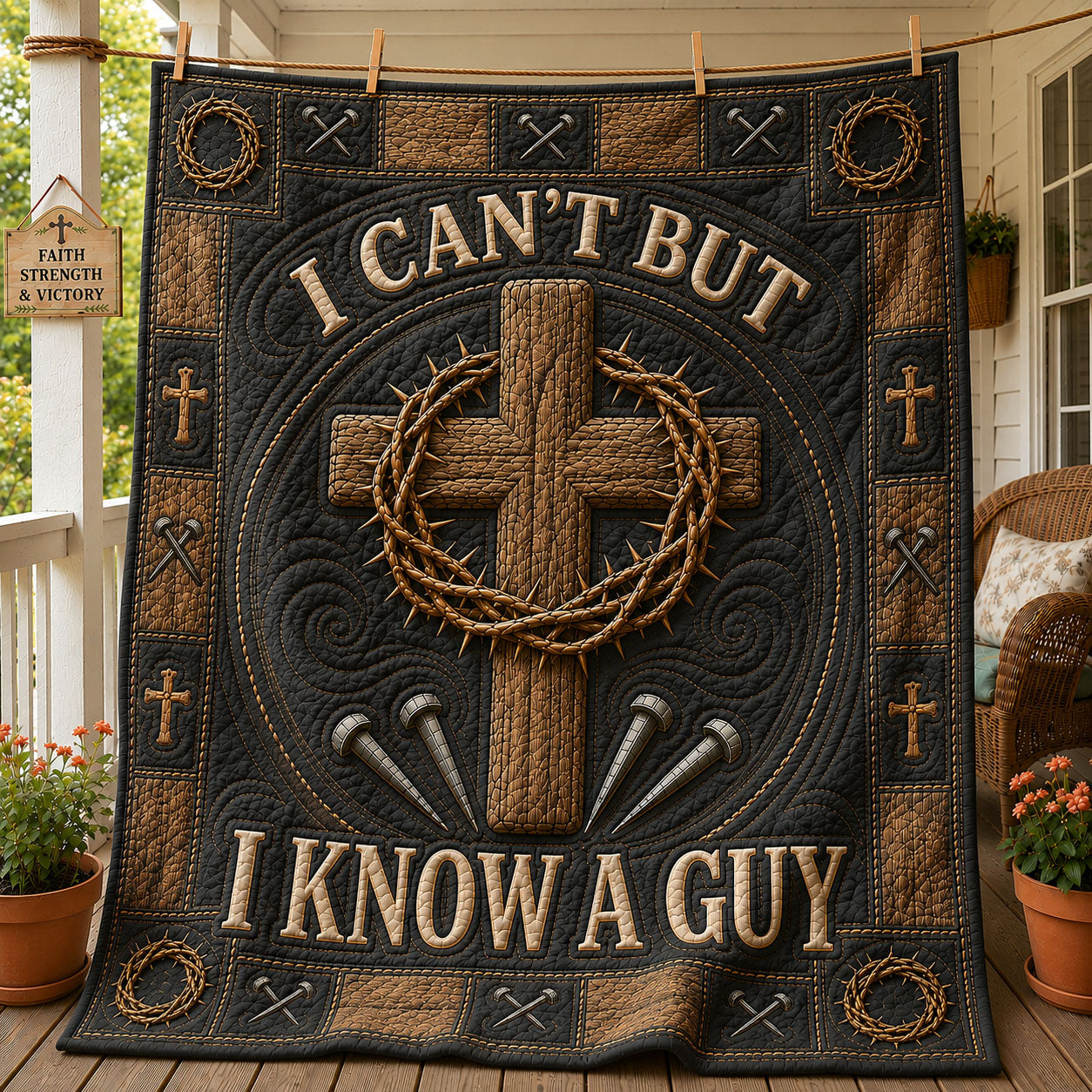 I Can’t But I Know A Guy Quilted Blanket GFTOHNL1402