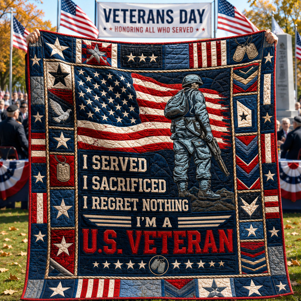 Honor The Fallen Quilted Blanket GFTOHNL1787