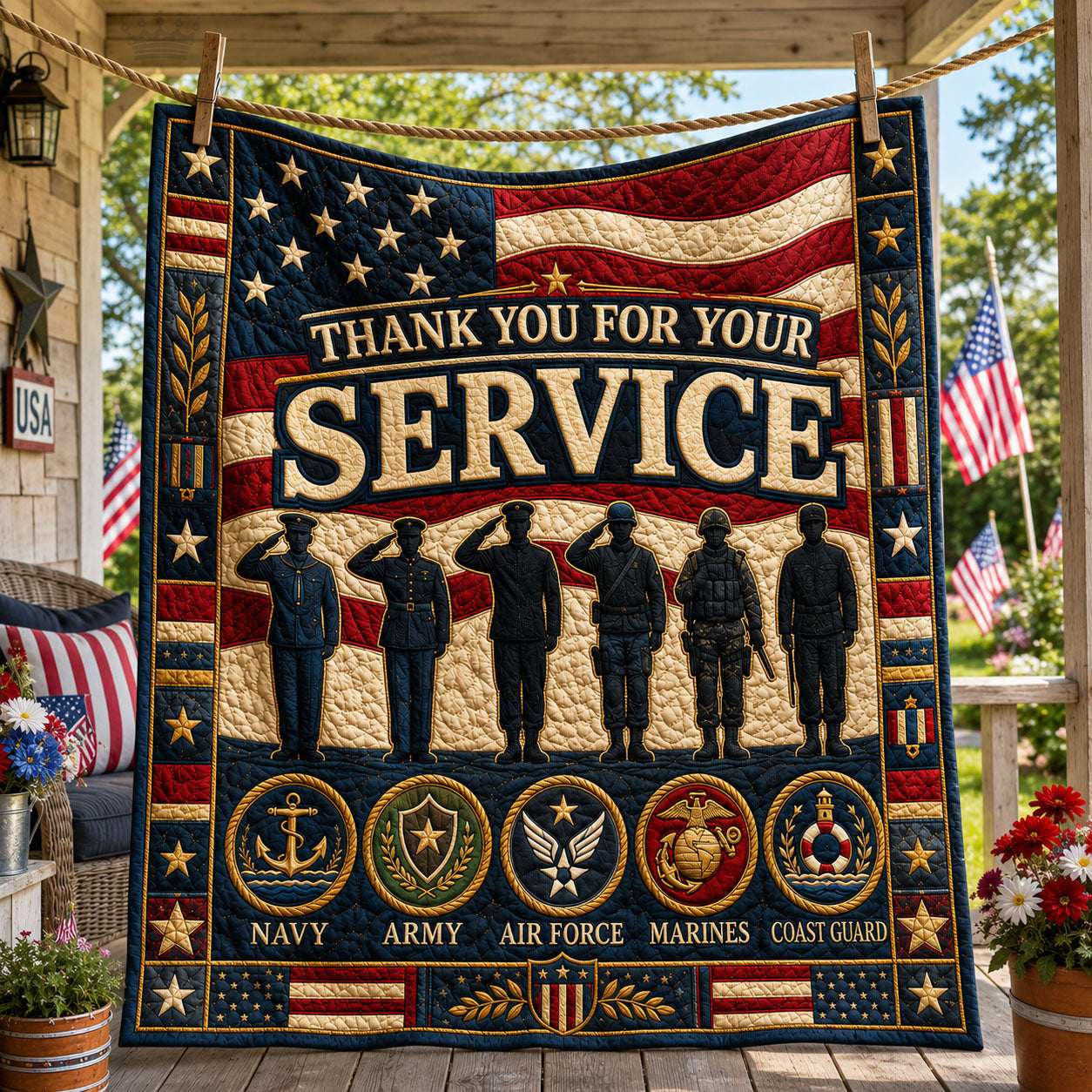 Veterans Day United Quilted Blanket GFTOHNL1789