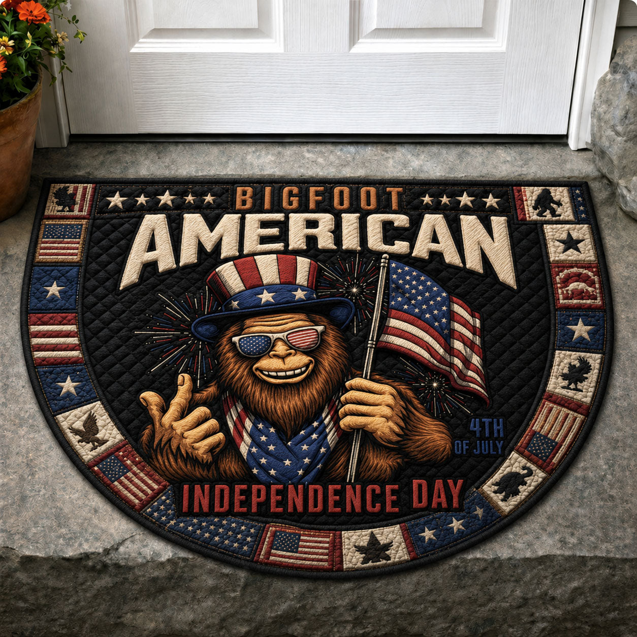 American Bigfoot Quilted Welcome Mat GFTOHNL301