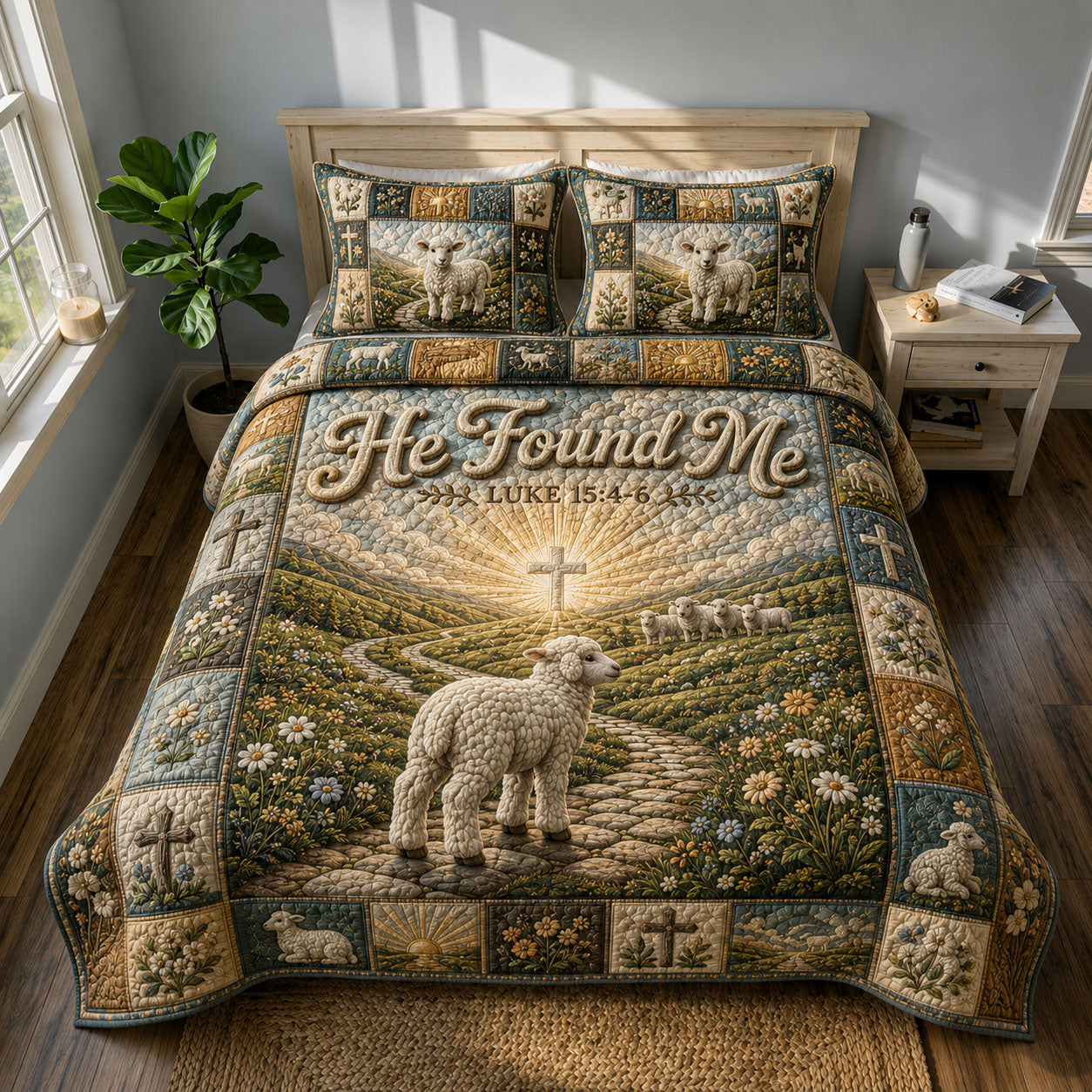 He Found Me 3-Piece Quilted Bedding Set GFTOHNL525