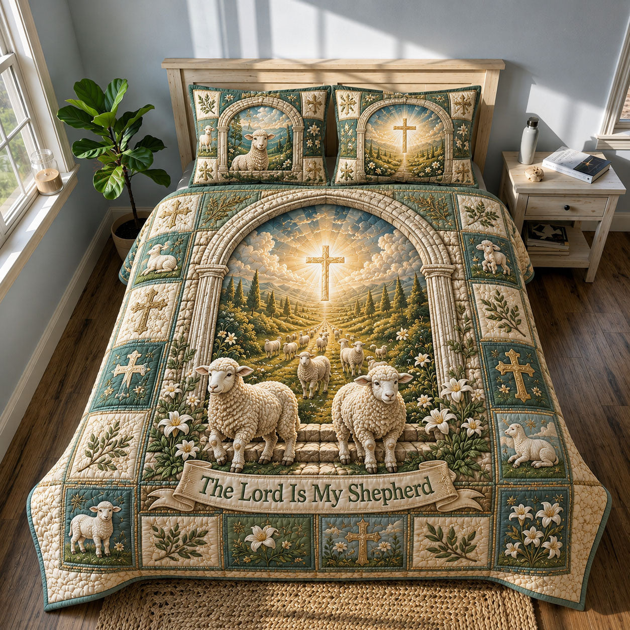 Shepherds Gate 3-Piece Quilted Bedding Set GFTOHNL528