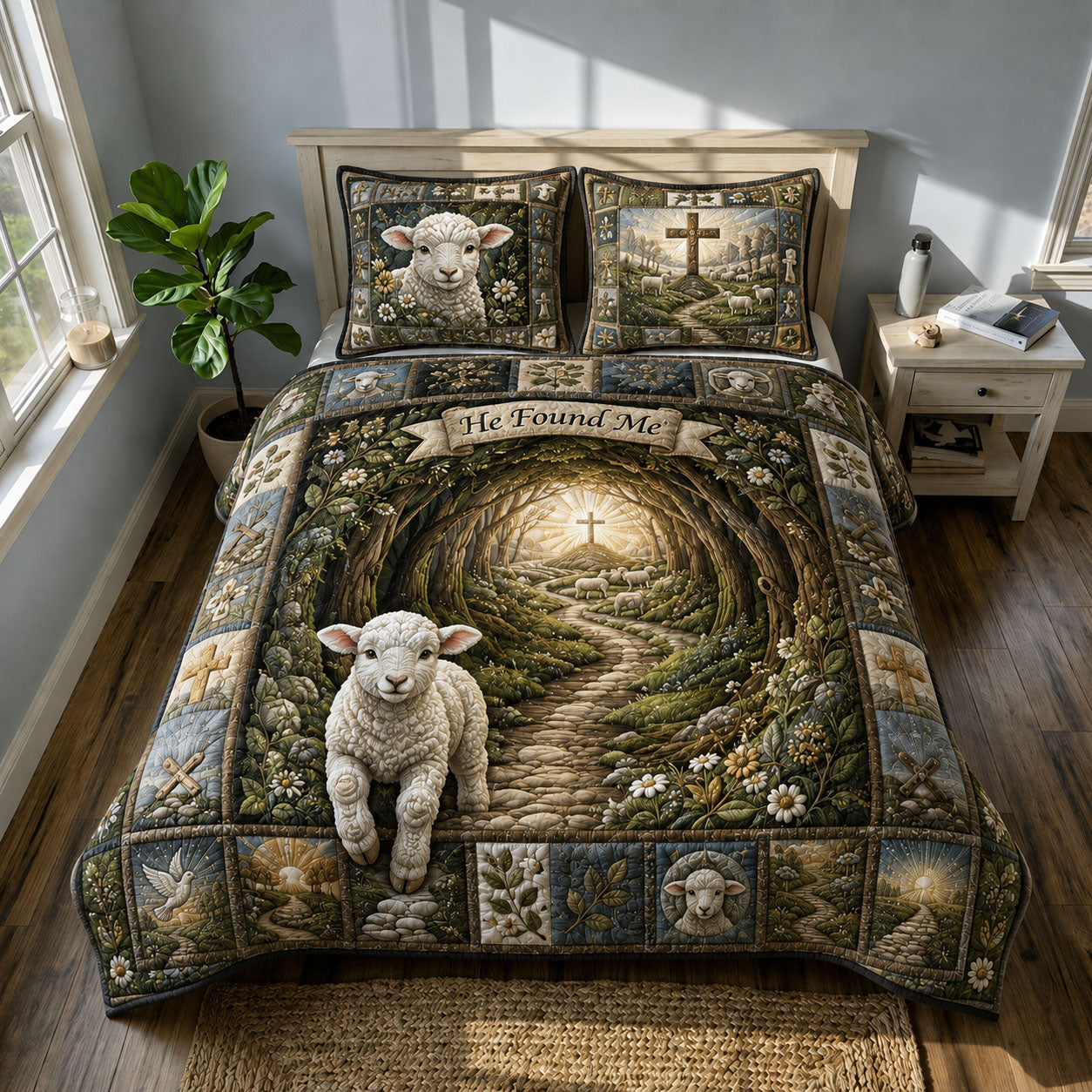 He Found Me 3-Piece Quilted Bedding Set GFTOHNL529