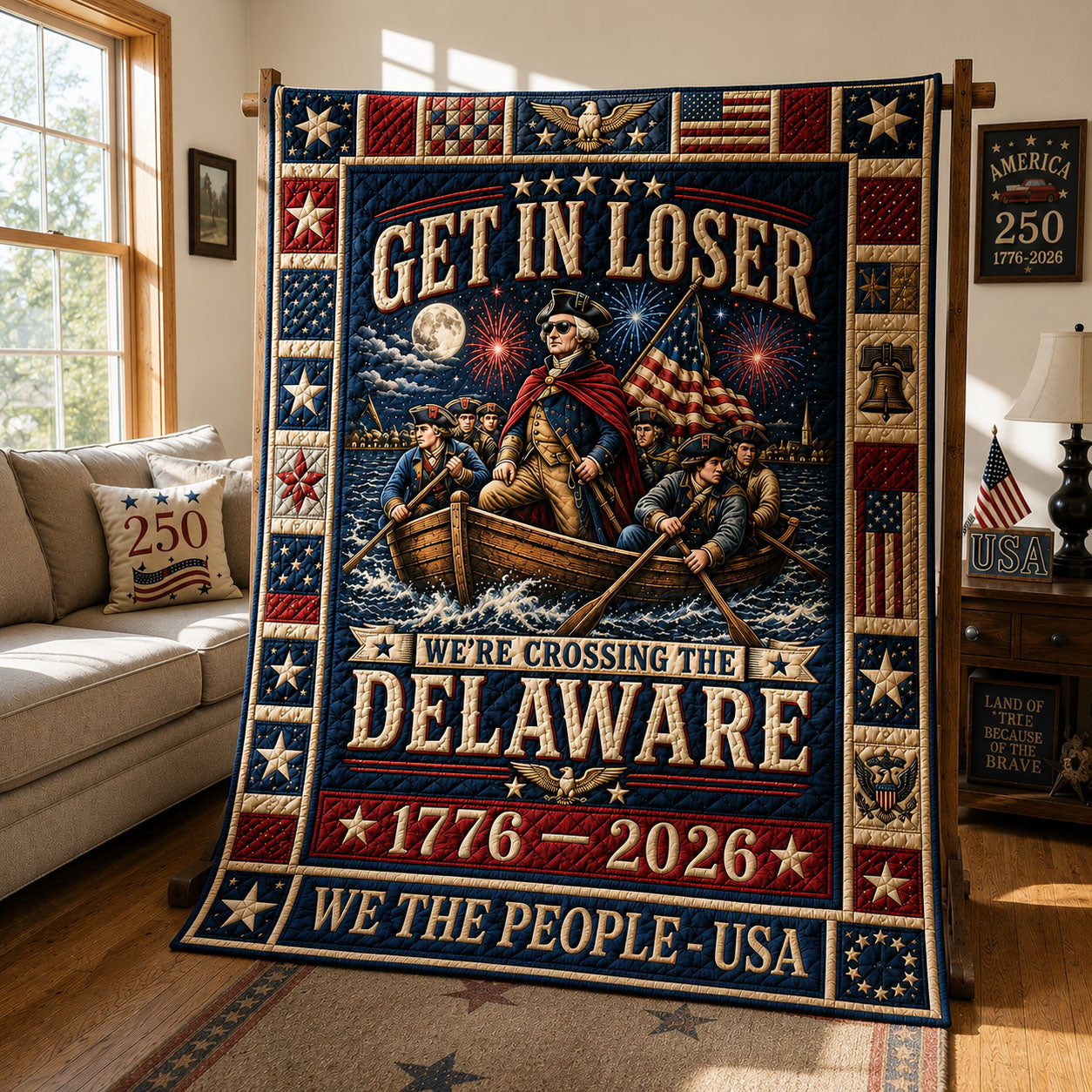 Get In Loser We the People Quilted Blanket GFTOHNL572