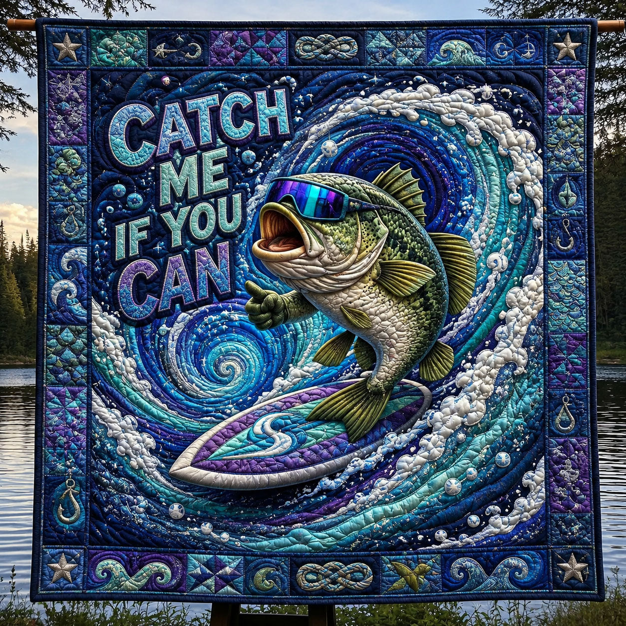 Cosmic Wave Catch Me If You Can Quilted Blanket GFTOHNL818