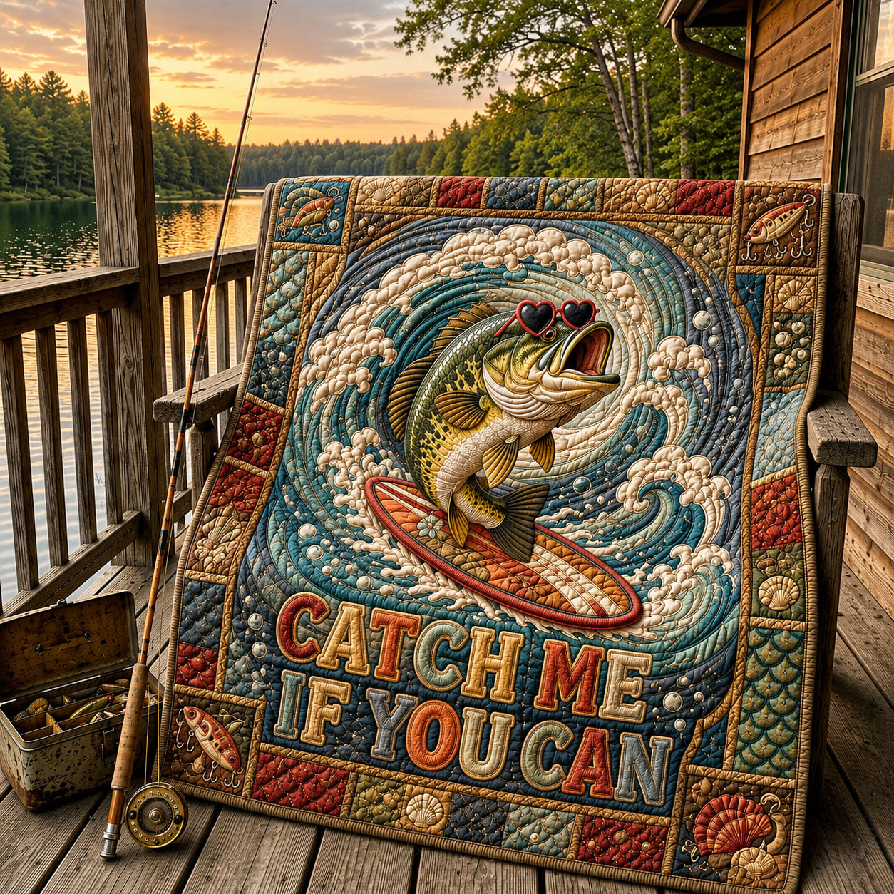 Heart Shades Catch Me If You Can Quilted Blanket GFTOHNL819