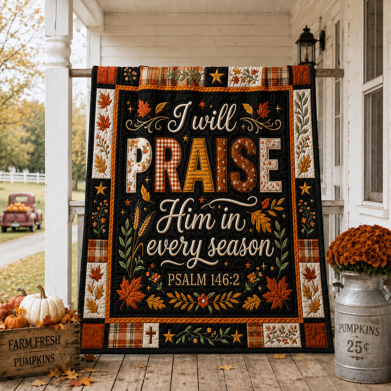 Fall For Jesus Quilted Blanket GFTOLAN1113