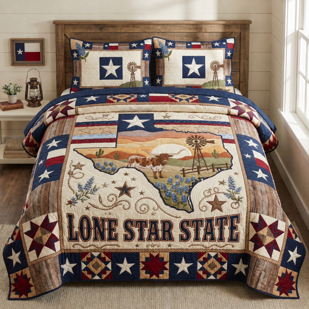Texas Proud 3-Piece Quilted Bedding Set GFTOLAN170