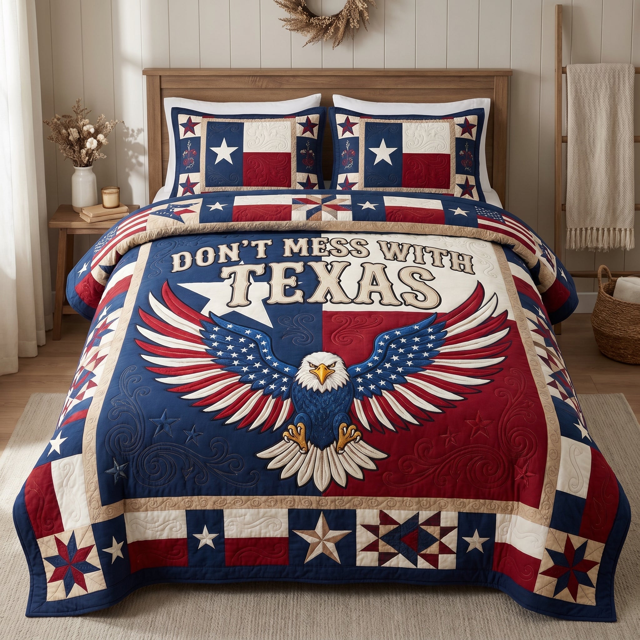 Do Not Mess With Texas 3-Piece Quilted Bedding Set GFTOLAN174