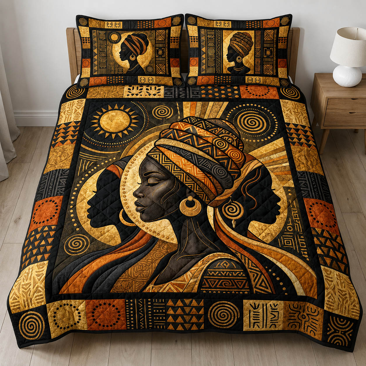 Golden Spirit 3-Piece Quilted Bedding Set GFTOLAN210