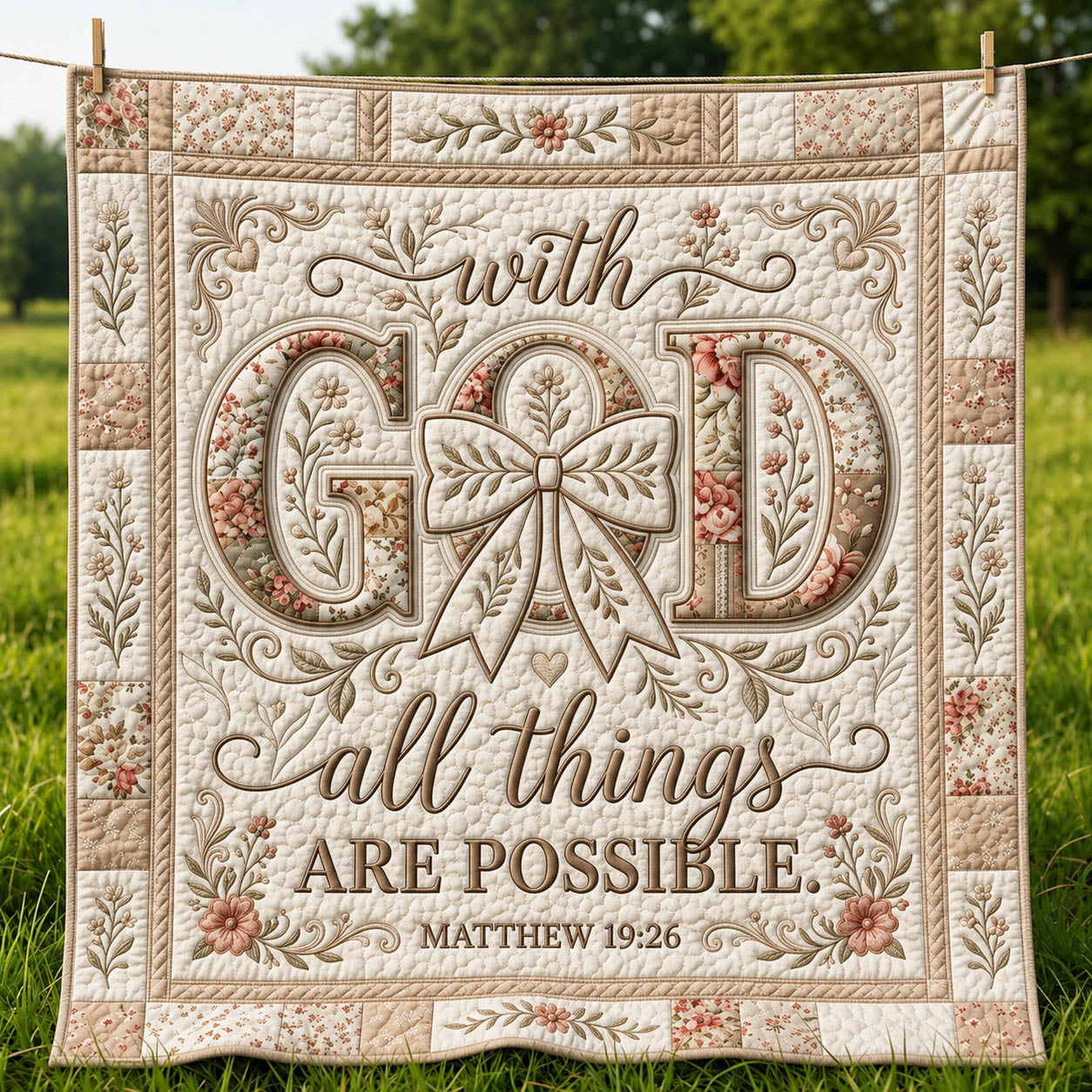 Christian Faith Quilted Blanket GFTOLAN517