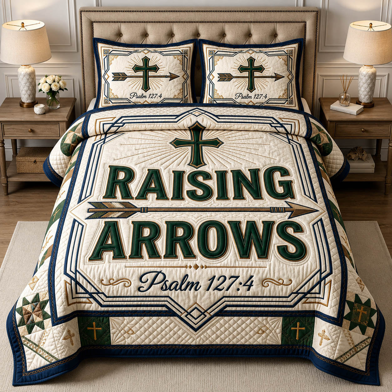 Raising Arrows 3-Piece Quilted Bedding Set GFTOLAN616