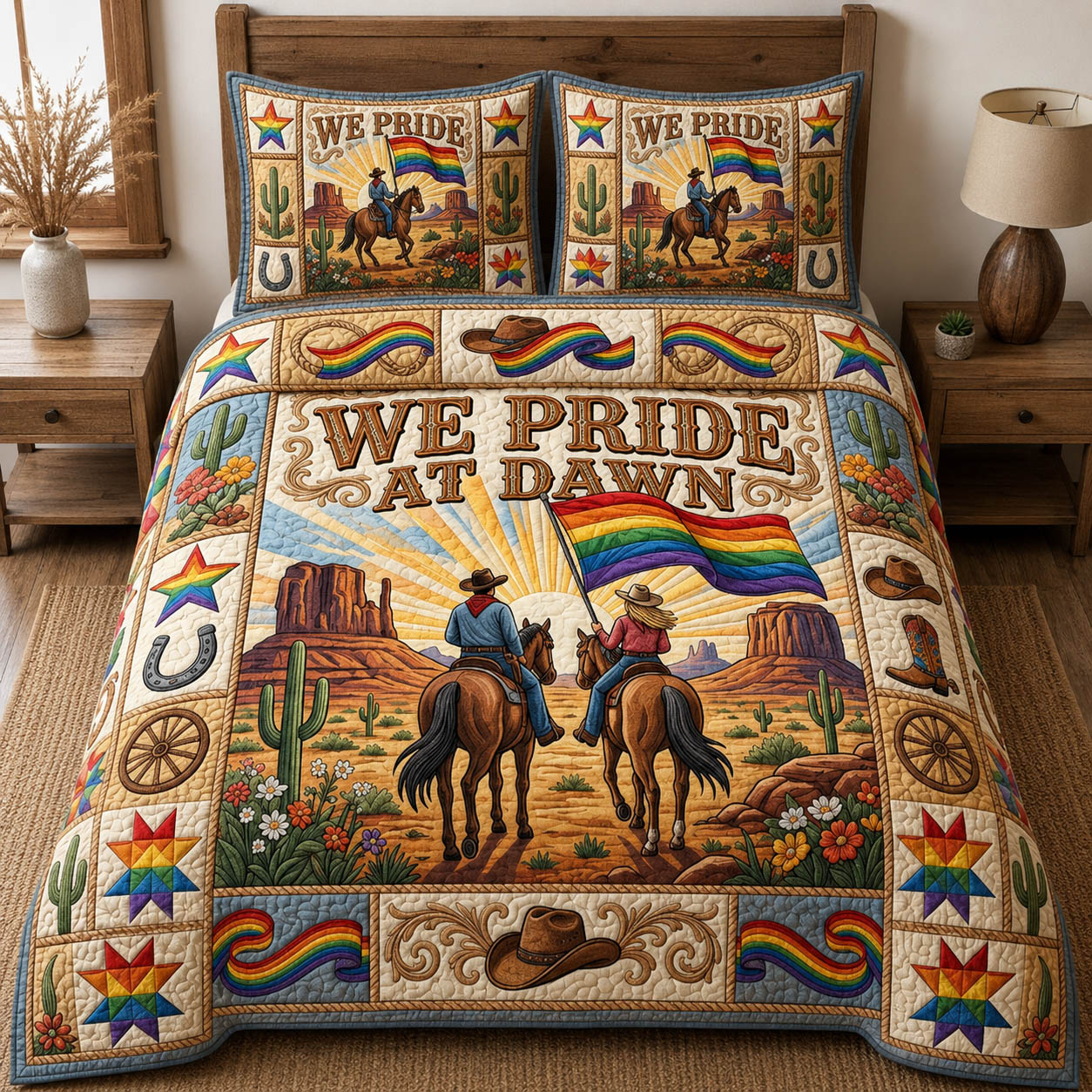 We Pride At Dawn 3-Piece Quilted Bedding Set GFTOLAN694