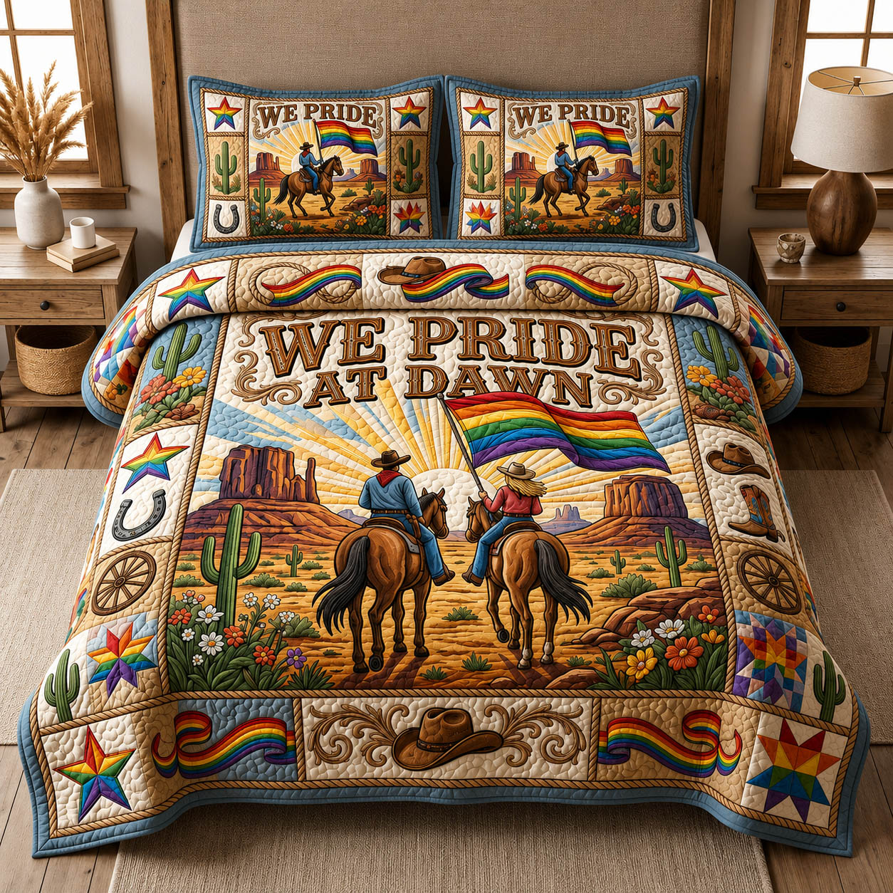 We Pride At Dawn 3-Piece Quilted Bedding Set GFTOLAN696