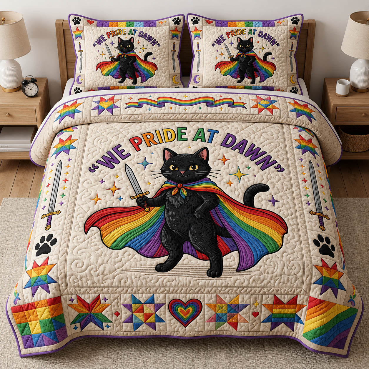 We Pride At Dawn 3-Piece Quilted Bedding Set GFTOLAN697
