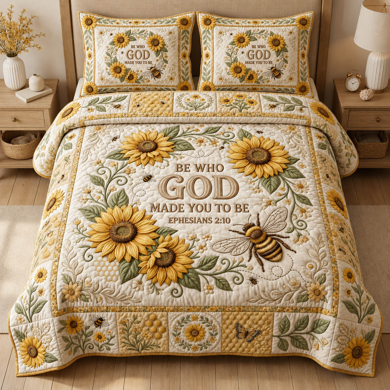 Ephesians 2 10 Bible Verse 3-Piece Quilted Bedding Set GFTOLAN785