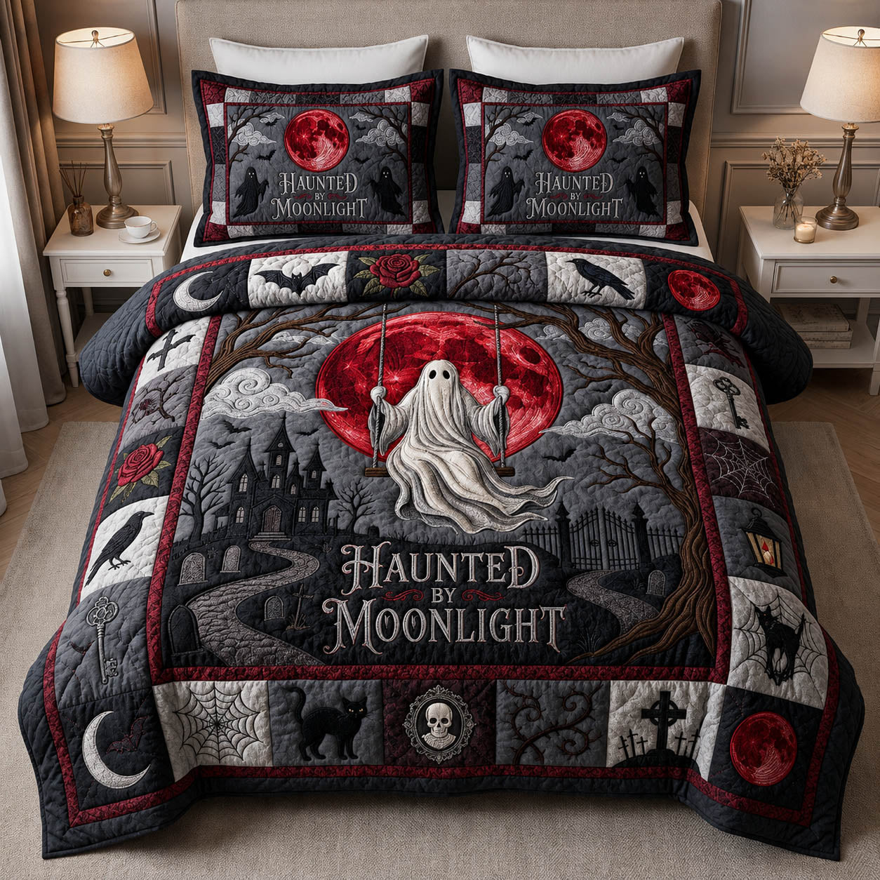Ghost Swing 3-Piece Quilted Bedding Set GFTOLAN834