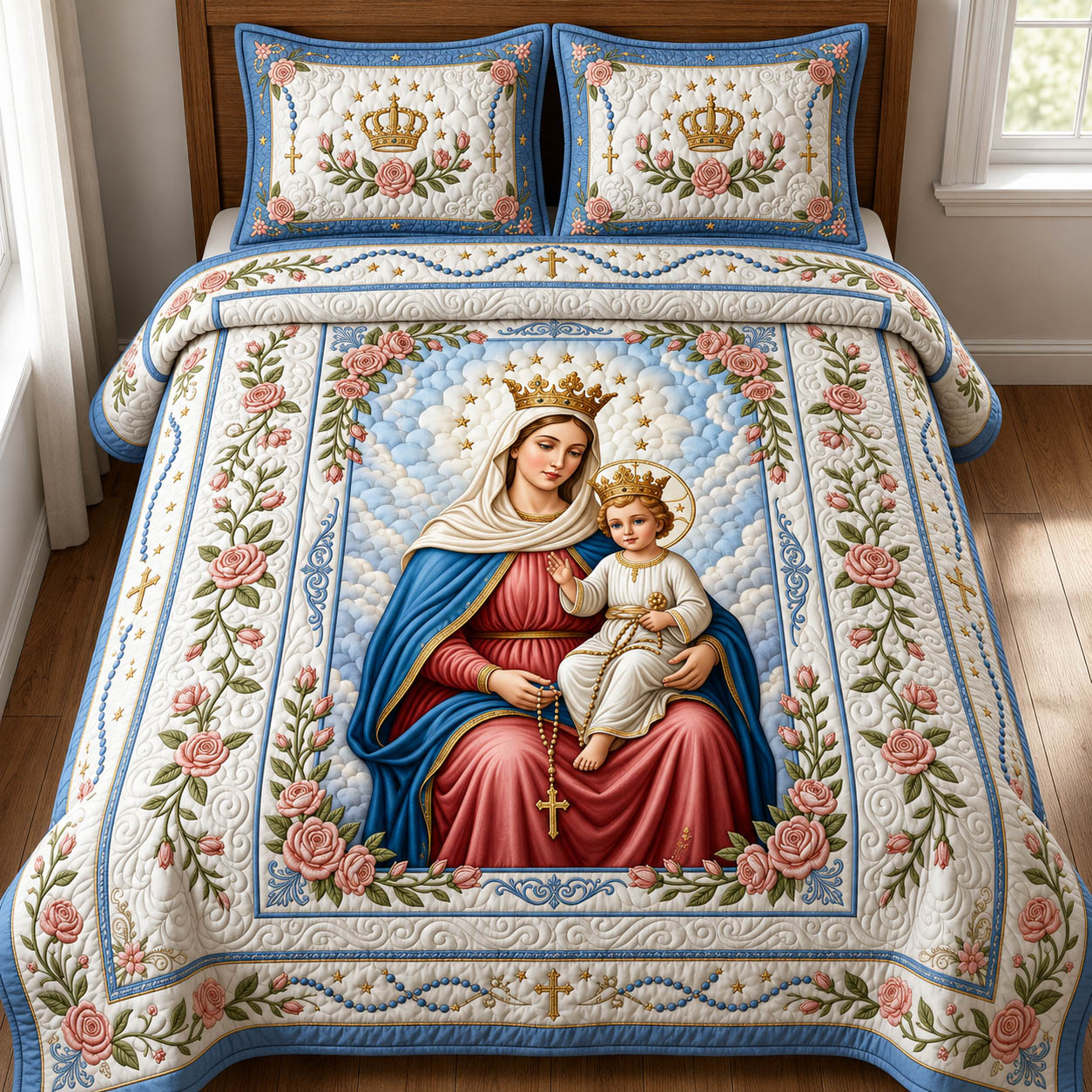 Divine Madonna 3-Piece Quilted Bedding Set GFTOLAN852
