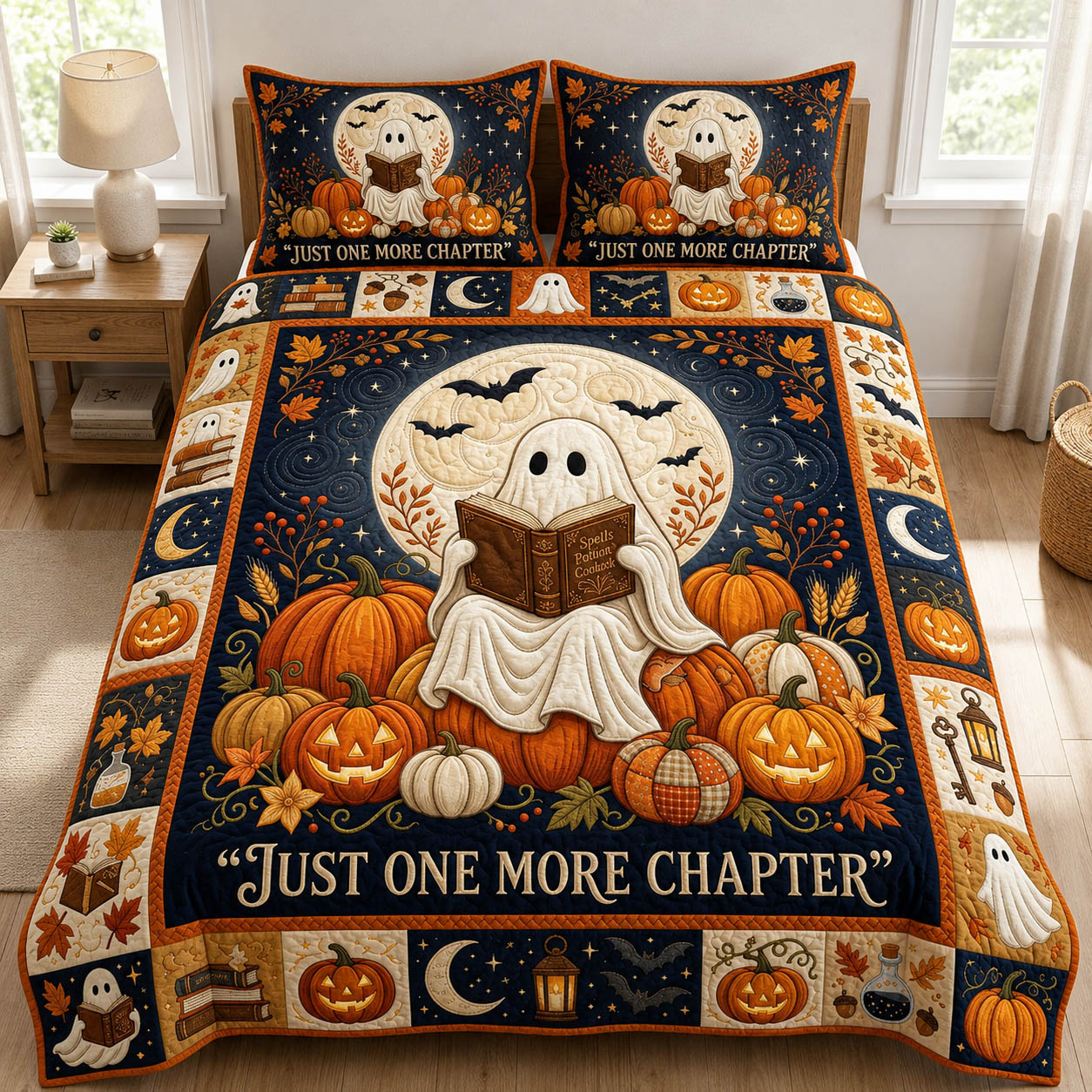Reading Ghost 3-Piece Quilted Bedding Set GFTOLAN911