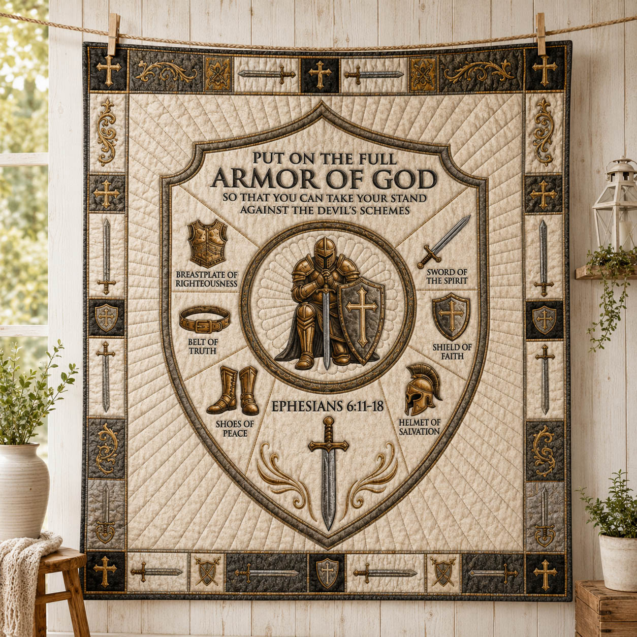 Armor Of God Quilted Blanket GFTOLAN736 C2