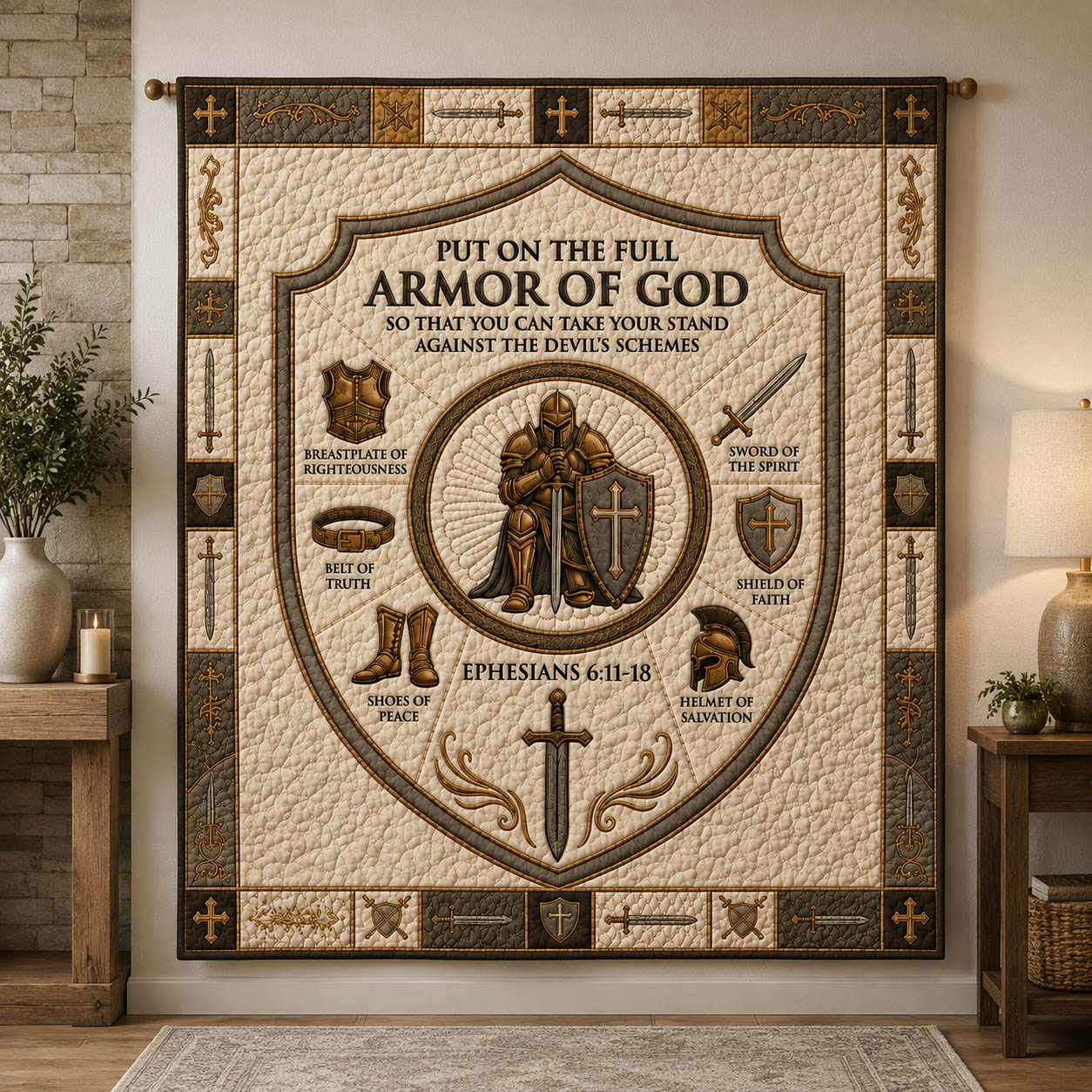 Armor Of God Quilted Blanket GFTOLAN736 C3