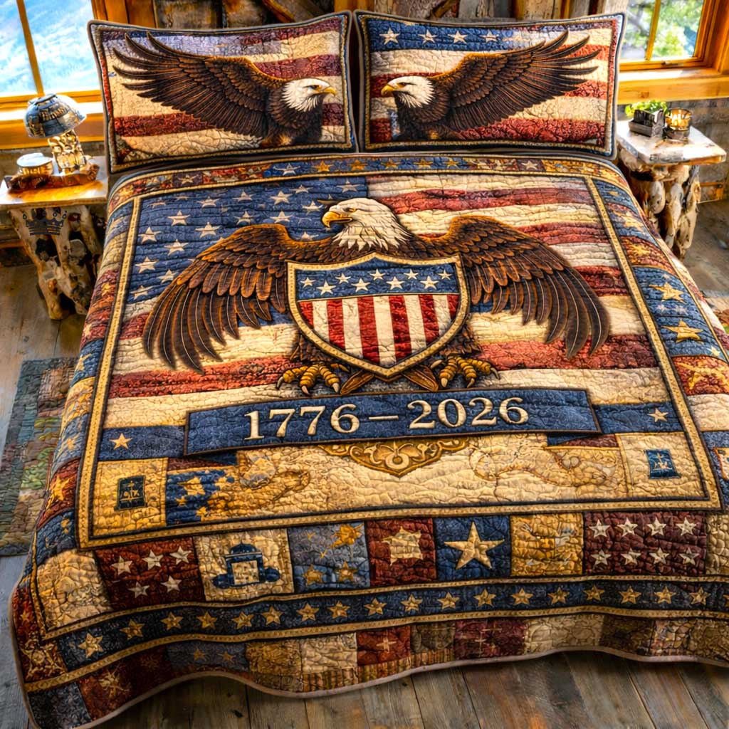 Heritage Patch 3-Piece Quilted Bedding Set